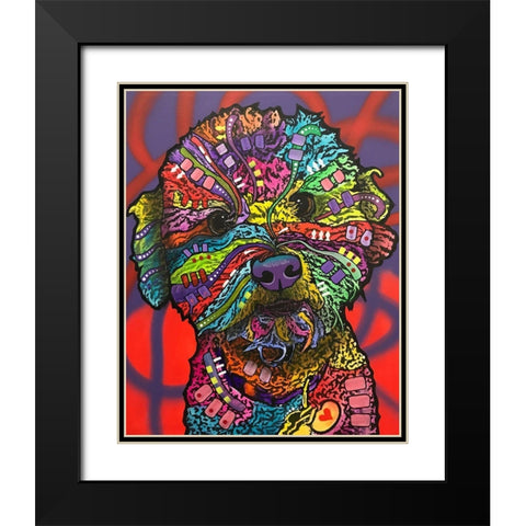 Wrigley Black Modern Wood Framed Art Print with Double Matting by Dean Russo Collection