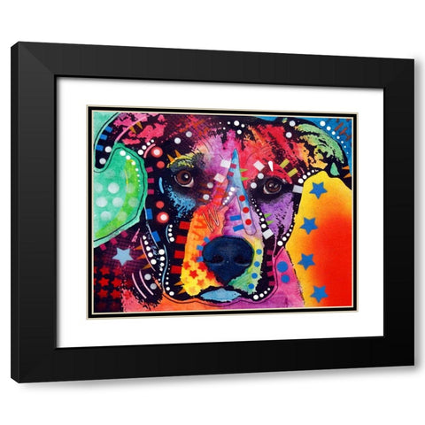 B1 Black Modern Wood Framed Art Print with Double Matting by Dean Russo Collection
