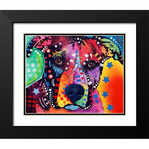 B1 Black Modern Wood Framed Art Print with Double Matting by Dean Russo Collection