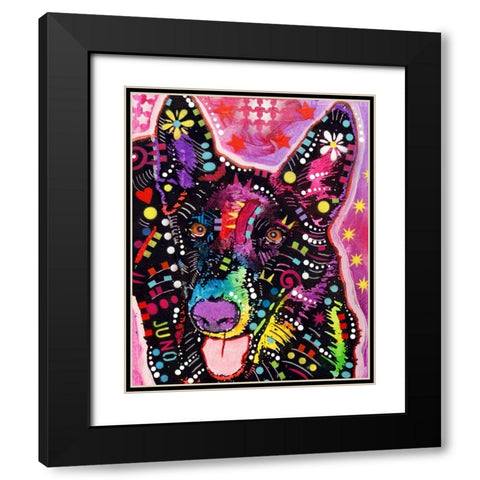 Juno Black Modern Wood Framed Art Print with Double Matting by Dean Russo Collection