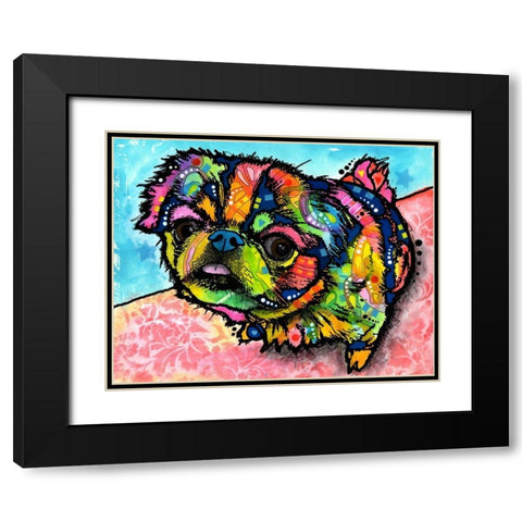 Missey Black Modern Wood Framed Art Print with Double Matting by Dean Russo Collection