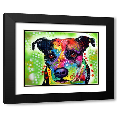 Pit 1 Black Modern Wood Framed Art Print with Double Matting by Dean Russo Collection