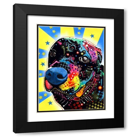Polo Black Modern Wood Framed Art Print with Double Matting by Dean Russo Collection