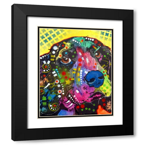 Springer Black Modern Wood Framed Art Print with Double Matting by Dean Russo Collection
