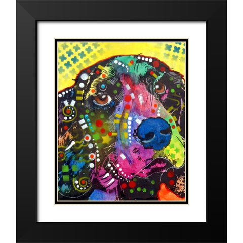 Springer Black Modern Wood Framed Art Print with Double Matting by Dean Russo Collection