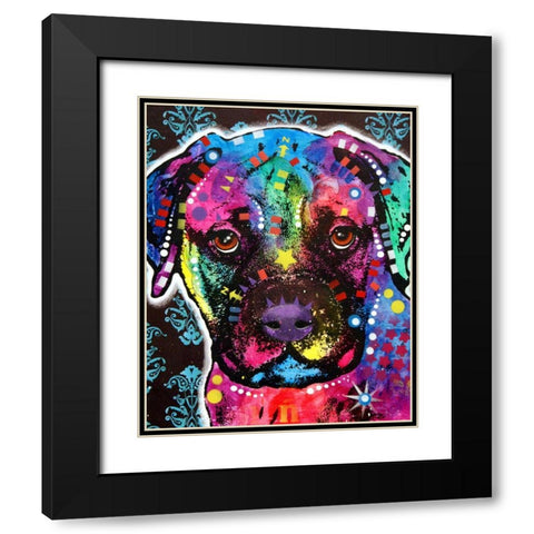 Young Bullmastiff Black Modern Wood Framed Art Print with Double Matting by Dean Russo Collection