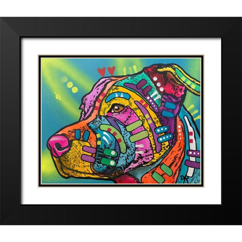 Bailey Black Modern Wood Framed Art Print with Double Matting by Dean Russo Collection