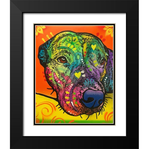 nikki Black Modern Wood Framed Art Print with Double Matting by Dean Russo Collection