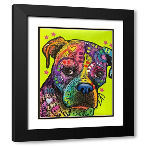 Kristin Black Modern Wood Framed Art Print with Double Matting by Dean Russo Collection