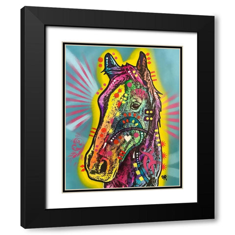 Gift Horse Black Modern Wood Framed Art Print with Double Matting by Dean Russo Collection