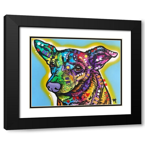 Squat Black Modern Wood Framed Art Print with Double Matting by Dean Russo Collection