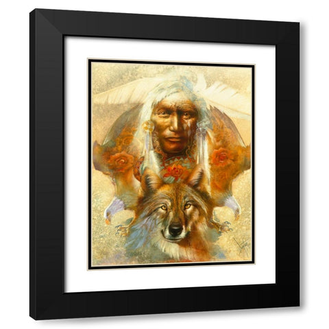 Spirit Guardians Black Modern Wood Framed Art Print with Double Matting by Lund, Denton