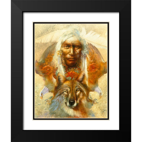 Spirit Guardians Black Modern Wood Framed Art Print with Double Matting by Lund, Denton