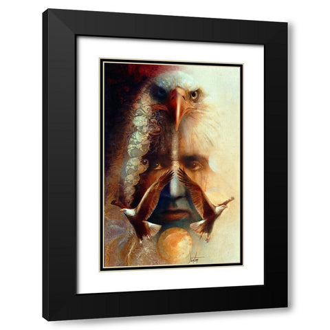 Ascension Of The Eagle Black Modern Wood Framed Art Print with Double Matting by Lund, Denton