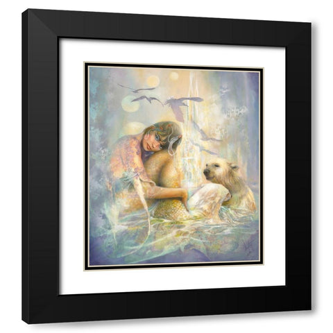 Arctic Enchantment Black Modern Wood Framed Art Print with Double Matting by Lund, Denton
