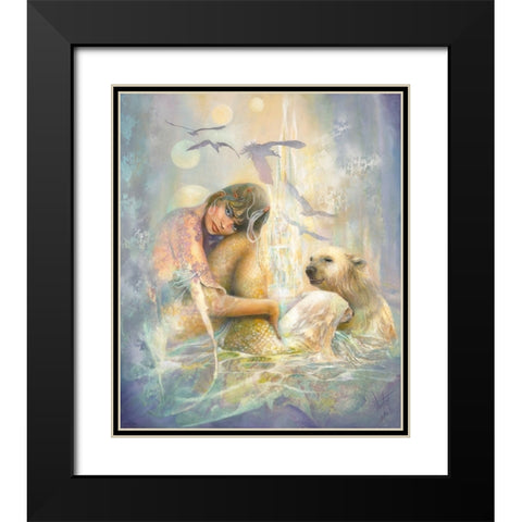 Arctic Enchantment Black Modern Wood Framed Art Print with Double Matting by Lund, Denton