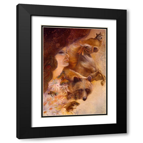 All Creature Great And Small Black Modern Wood Framed Art Print with Double Matting by Lund, Denton