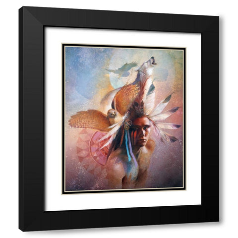 Vision Quest Black Modern Wood Framed Art Print with Double Matting by Lund, Denton