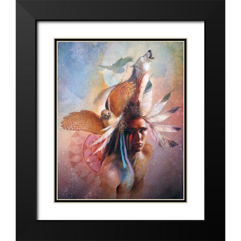 Vision Quest Black Modern Wood Framed Art Print with Double Matting by Lund, Denton