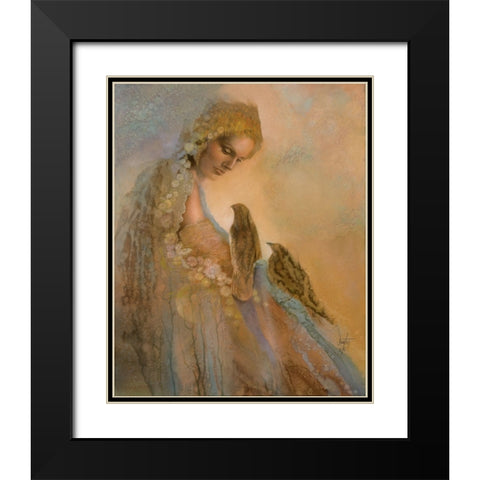 Conversation Black Modern Wood Framed Art Print with Double Matting by Lund, Denton