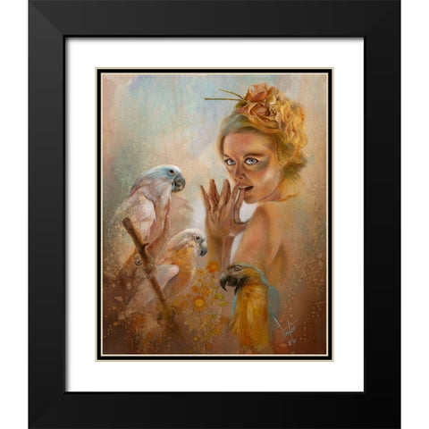 Secrets Black Modern Wood Framed Art Print with Double Matting by Lund, Denton