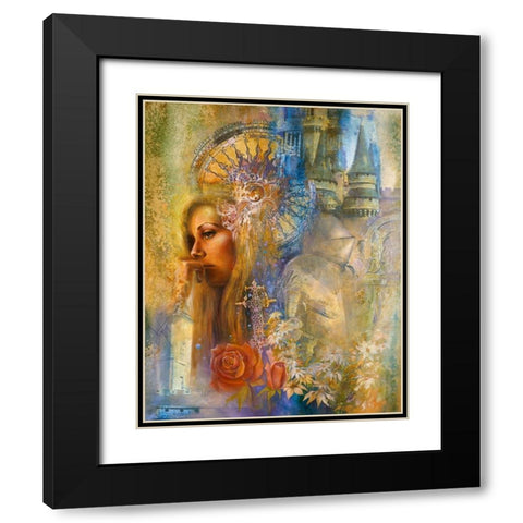 The Rose Of Guinevere Black Modern Wood Framed Art Print with Double Matting by Lund, Denton