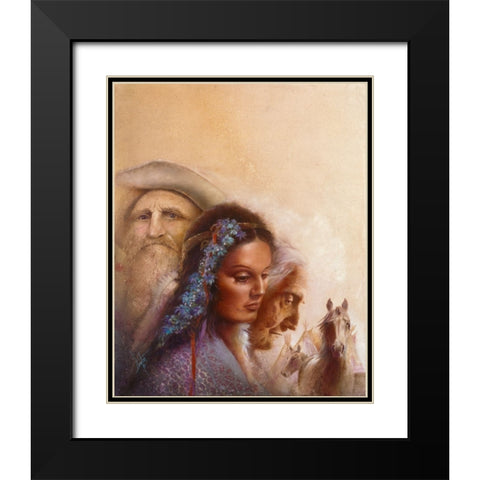The Wedding Gift Black Modern Wood Framed Art Print with Double Matting by Lund, Denton