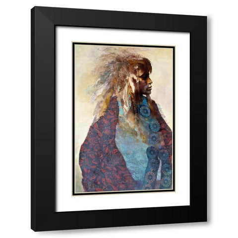 The Young Warrior Black Modern Wood Framed Art Print with Double Matting by Lund, Denton