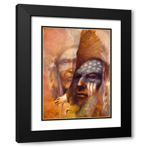 Warrior Visions Black Modern Wood Framed Art Print with Double Matting by Lund, Denton