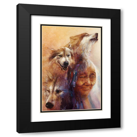 Medicine Woman Black Modern Wood Framed Art Print with Double Matting by Lund, Denton