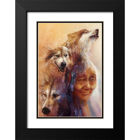 Medicine Woman Black Modern Wood Framed Art Print with Double Matting by Lund, Denton