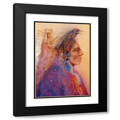 Soul Of The Crow Black Modern Wood Framed Art Print with Double Matting by Lund, Denton