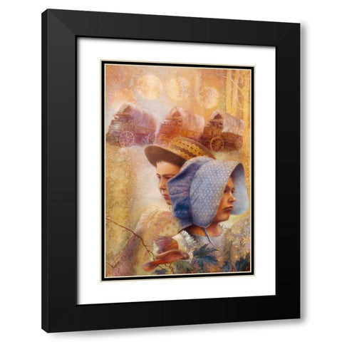 Blue Bonnet Sue Black Modern Wood Framed Art Print with Double Matting by Lund, Denton