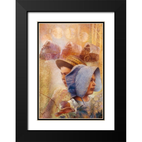 Blue Bonnet Sue Black Modern Wood Framed Art Print with Double Matting by Lund, Denton