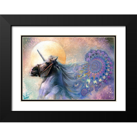 The Unicorn Black Modern Wood Framed Art Print with Double Matting by Lund, Denton