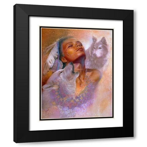 Dawns Song Black Modern Wood Framed Art Print with Double Matting by Lund, Denton