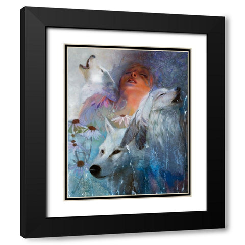 Dreamsongs Black Modern Wood Framed Art Print with Double Matting by Lund, Denton