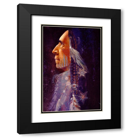 The Shaman Black Modern Wood Framed Art Print with Double Matting by Lund, Denton