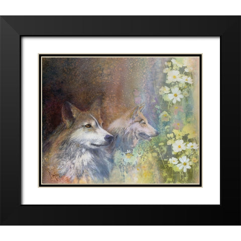 Hollyhawk Morning Black Modern Wood Framed Art Print with Double Matting by Lund, Denton