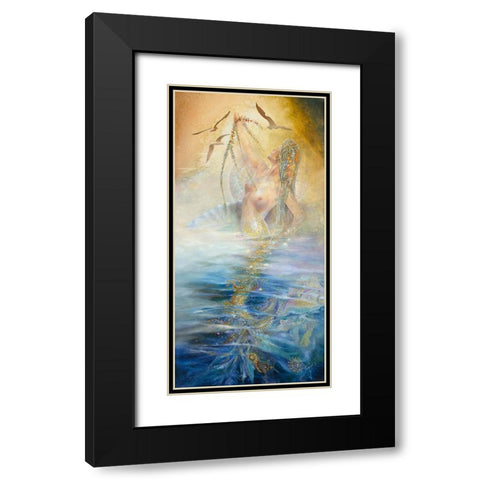 The Mermaid Black Modern Wood Framed Art Print with Double Matting by Lund, Denton