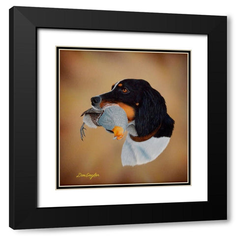 Alli Black Modern Wood Framed Art Print with Double Matting by Engler, Don