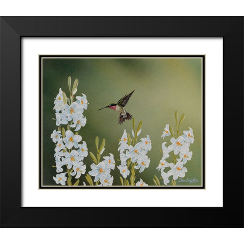 In the Garden Black Modern Wood Framed Art Print with Double Matting by Engler, Don