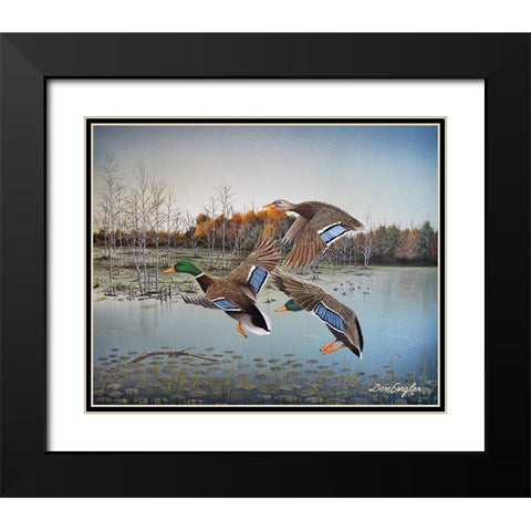 Landing Zone Black Modern Wood Framed Art Print with Double Matting by Engler, Don