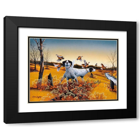Opening Day Black Modern Wood Framed Art Print with Double Matting by Engler, Don