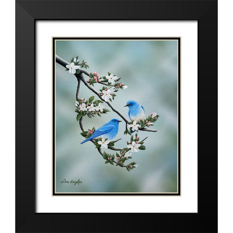 Signs of Spring Black Modern Wood Framed Art Print with Double Matting by Engler, Don