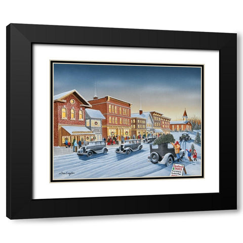 Old Fashion Christmas Black Modern Wood Framed Art Print with Double Matting by Engler, Don