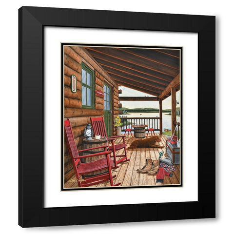 Days End Black Modern Wood Framed Art Print with Double Matting by Engler, Don