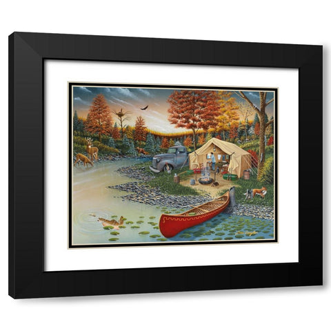Home away from Home Black Modern Wood Framed Art Print with Double Matting by Engler, Don