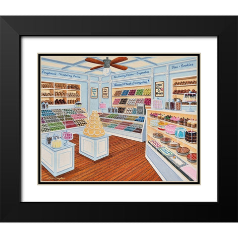 Cake â€˜n Bake Black Modern Wood Framed Art Print with Double Matting by Engler, Don