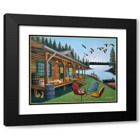Break of day Black Modern Wood Framed Art Print with Double Matting by Engler, Don